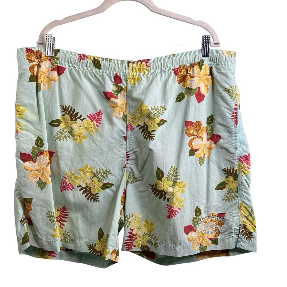 Tommy Bahama‎ Men's Floral Bathing Suit Size L Hawaiian Swim Resort Vacation